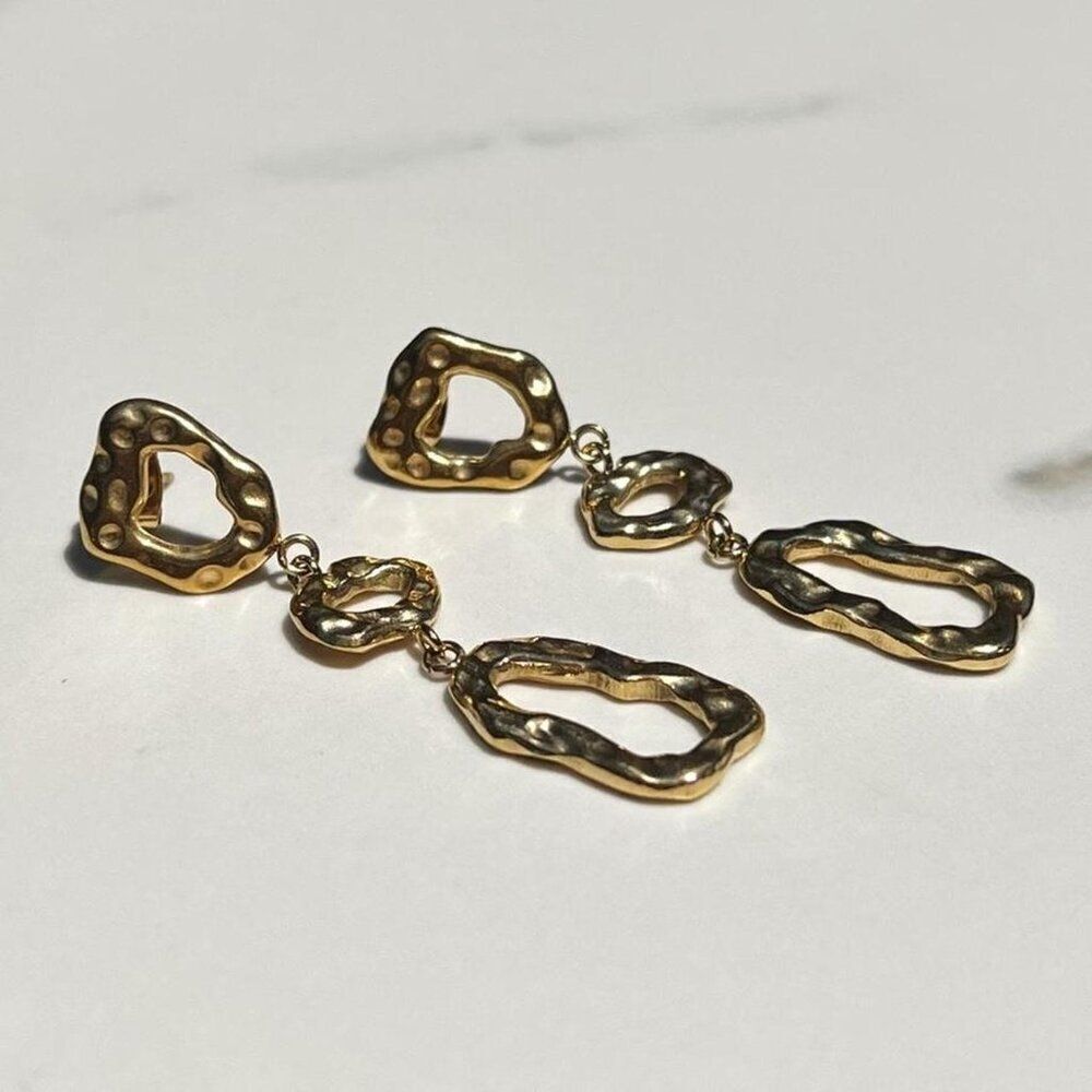 New! “Monica” Gold Drop Earrings